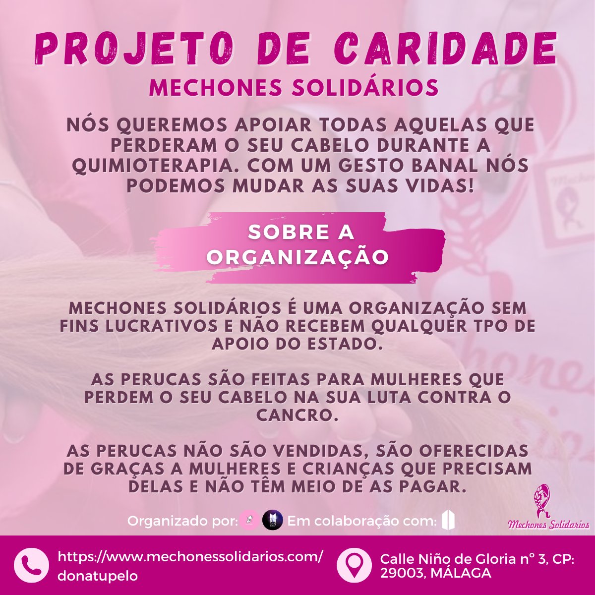 BTSVOTINGPT's tweet photo. 💜Olá, ARMY!💜

Nós, @BTSVOTINGPT 🤝 @BcnForBTS, unimo-nos para vos trazer um novo desafio.

Este fandom tenta tornar este 🌍 um sitio melhor de muitas maneiras e desta vez não vamos usar dinheiro, mas sim cabelo💇🏽‍♀️!

Nós desafiamos-vos, ARMY, a doarem o vosso cabelo! https://t.co/ZF1fbeqK6t