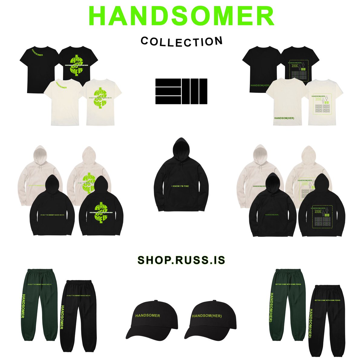 russdiemon's tweet photo. HANDSOMER MERCH COLLECTION IS LIVE NOW https://t.co/5OL8BXZUys