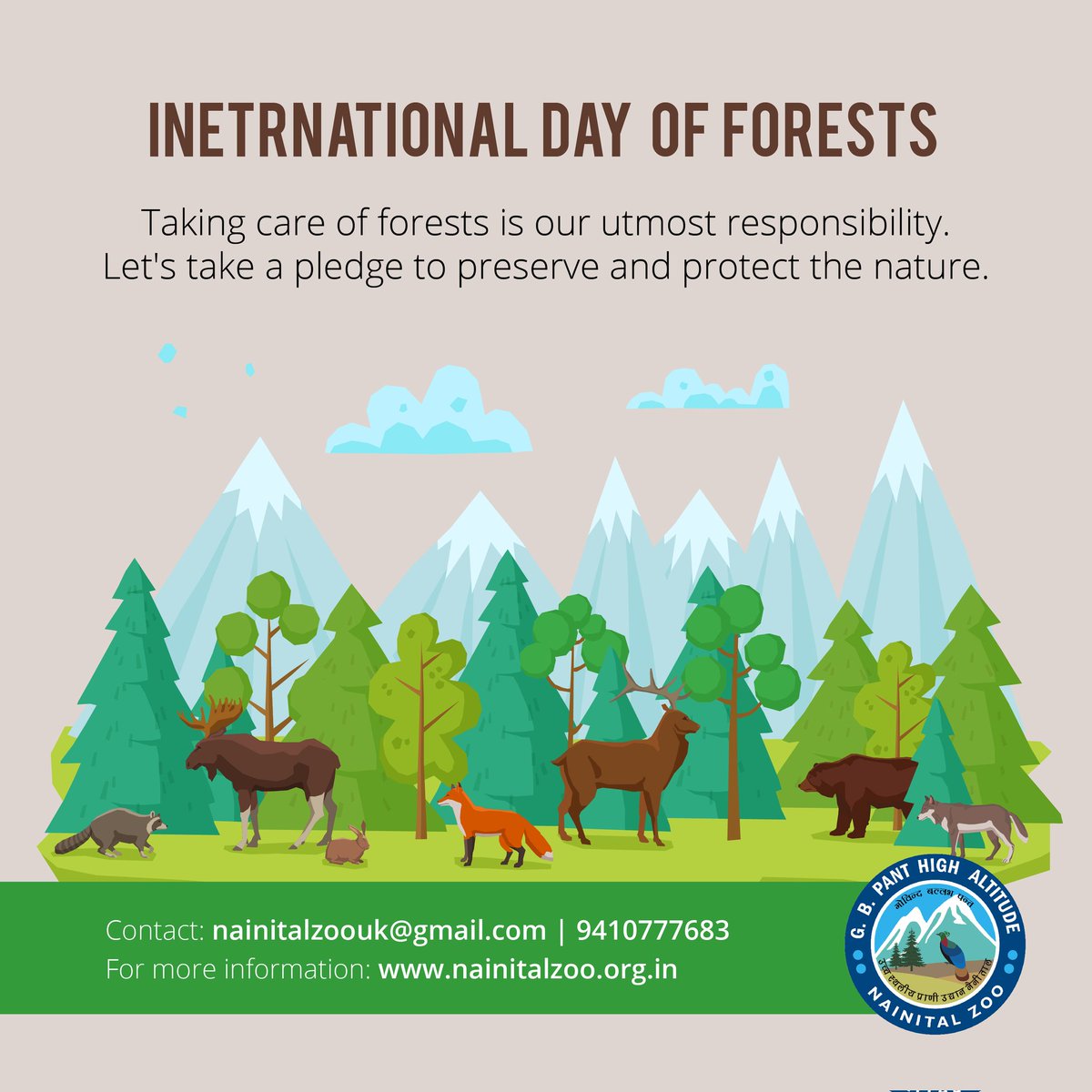 NainitalZ's tweet photo. Team Nainital Zoo wishes everyone a Happy World Forestry Day.
.
.
#Internationalforestday #worldforestryday #nainitalzoo🐯 https://t.co/O5CyjcP0eV