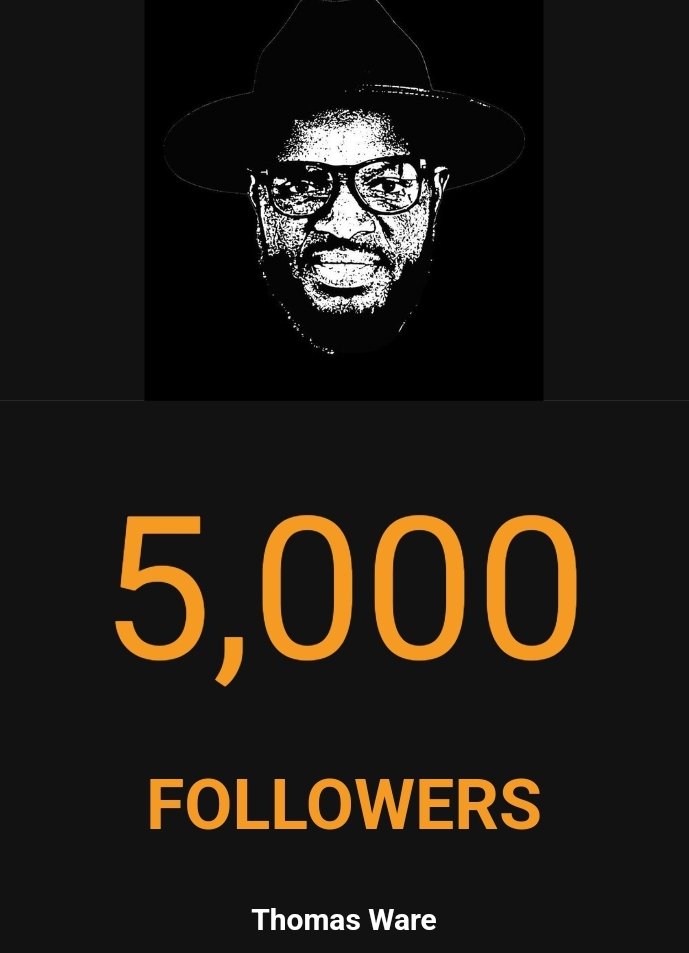 ThomasWare's tweet photo. Thanks for the support.. We hit 5,0000 followers on #Spotify
#THOMASWARE #igatalentmgmt #lovemetodeath https://t.co/4u9dM0bVXk