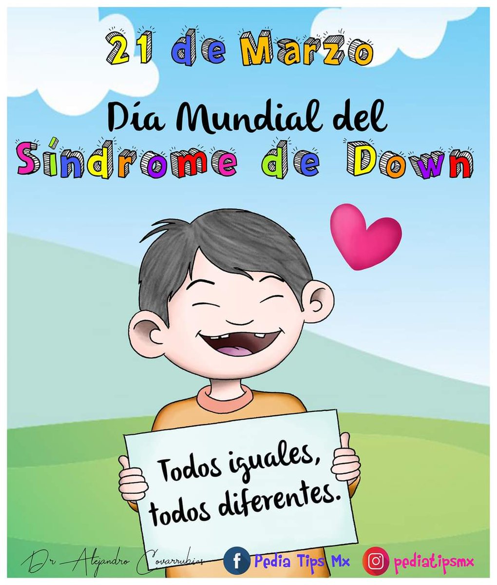 21 de marzo. Día Mundial del Síndrome de Down. 

Apreciemos la belleza de la diversidad.

#DíaMundialDelSíndromeDeDown #CalcetinesDesparejados #TodosIgualesTodosDiferentes