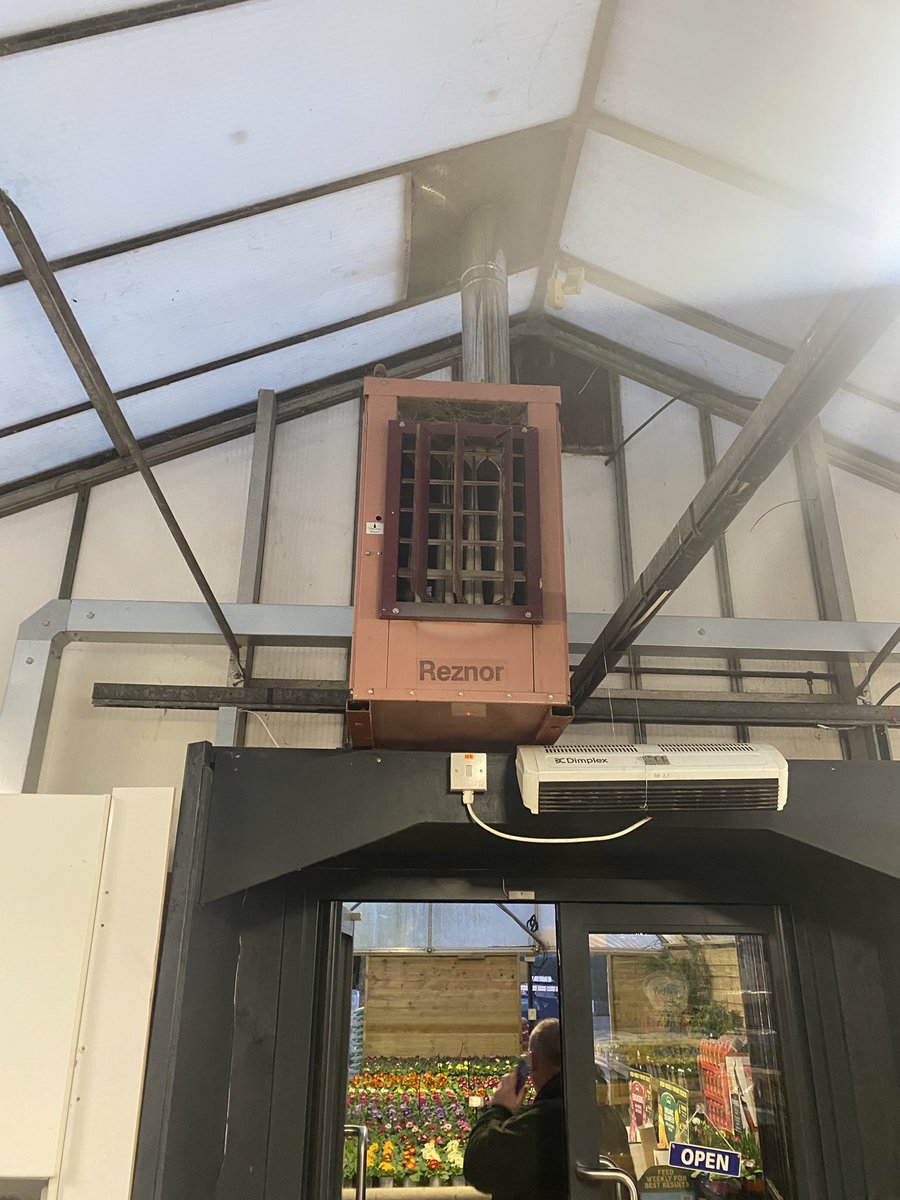 EC_Heating's tweet photo. Old Reznor heater out and new @powrmatic LX heater fitted in local garden center recently https://t.co/bLVIKzuxGS