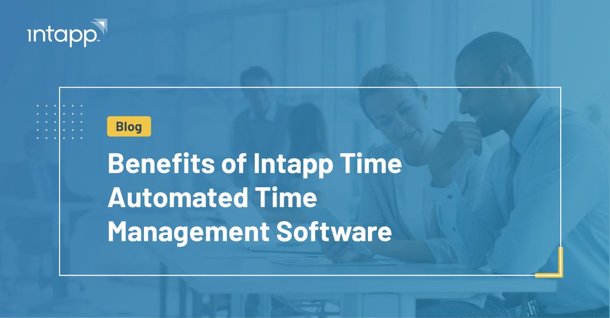 intapp's tweet image. Professionals use time-tracking tools just like many of us use fitness trackers. Automated time management software relieves the burden of manual time entry allowing you to focus on client service delivery.  Learn more about #IntappTime. bit.ly/3MV6qgo