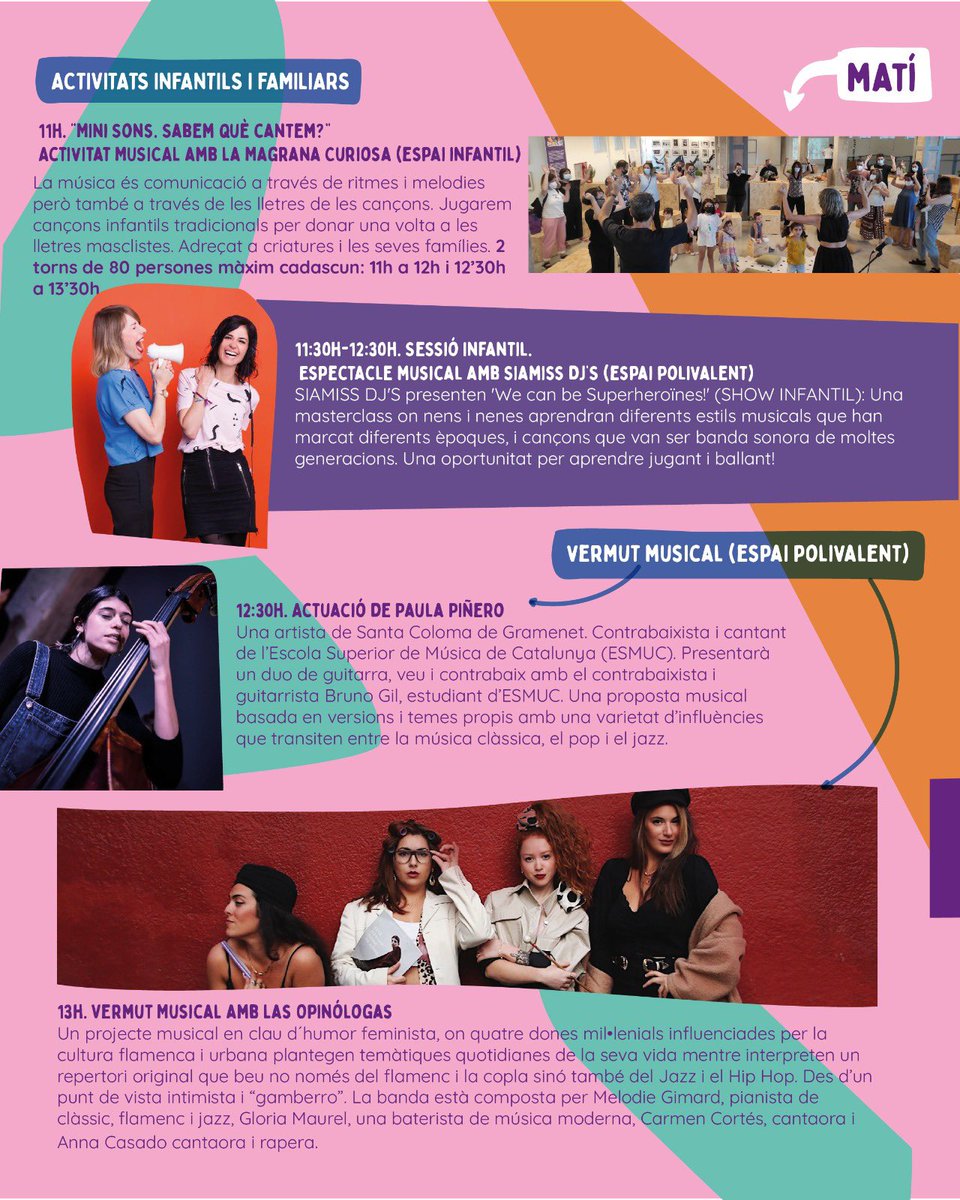 la_ciba's tweet photo. 📢📢Ja podeu consultar totes les activitats del festival 100% Girls Power @scgramenet @la_ciba el proper Dissabte 26 de març.

Us podeu inscriure a través de https://t.co/TPySpICmiu https://t.co/rI9YNOTdnC