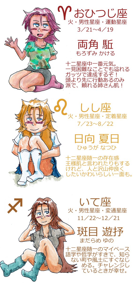 Twoucan 星座擬人化 の注目ツイート イラスト マンガ
