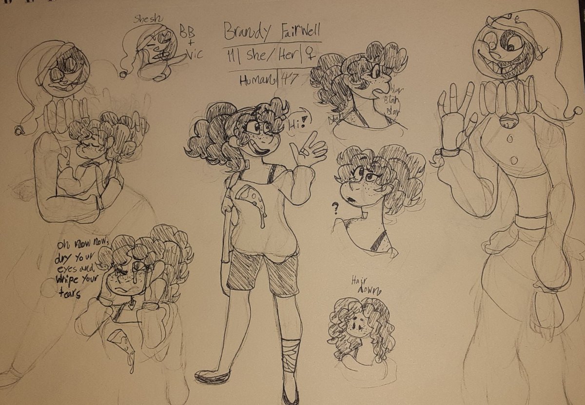 Blueberry0nline's tweet photo. A few updated doodles of my FNAF SB oc Brandy because I missed her (the second pic is the older one/her main colors)
#fnafsecuritybreach #securitybreachmoon #fnafoc #characterdesign #sketches https://t.co/jDfJj7bbG0