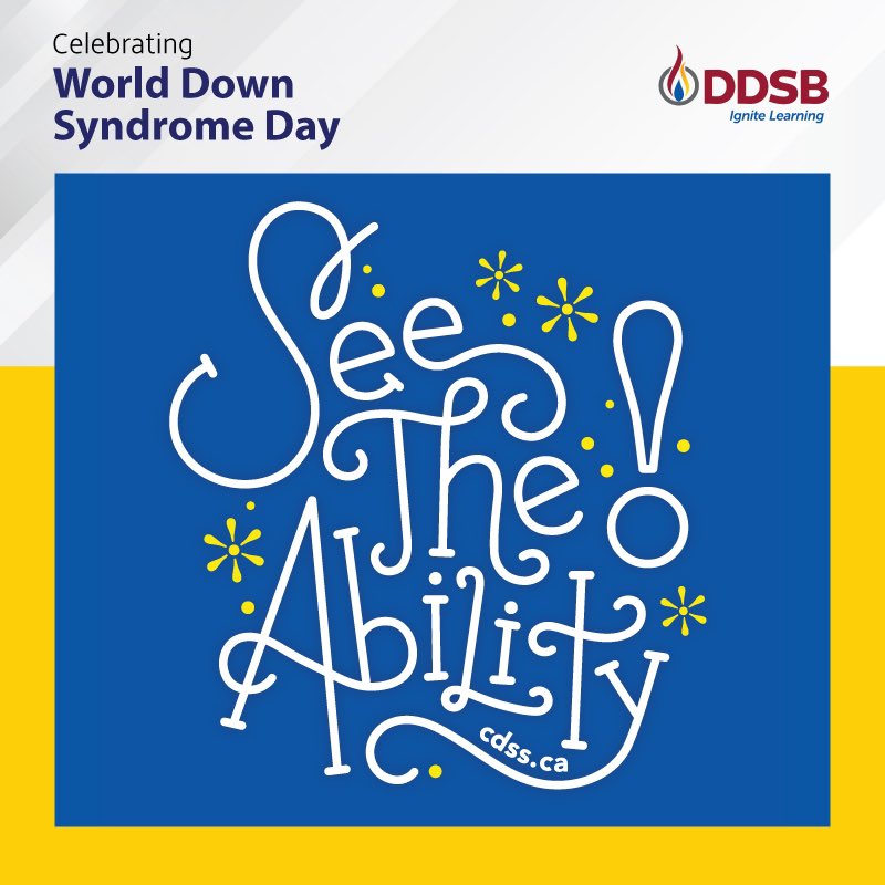 Celebrating differences. #SeeTheAbility #WorldDownSyndromeDay #InclusiveEducation #ddsb #durhamdistrictschoolboard #speechlanguagepathology