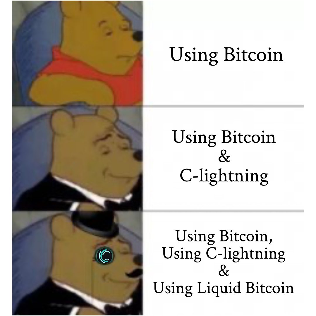 RD_btc's tweet photo. A very distinguished gentleman
#Bitcoin #CLightning @Liquid_BTC https://t.co/H3yNo7Z5BU