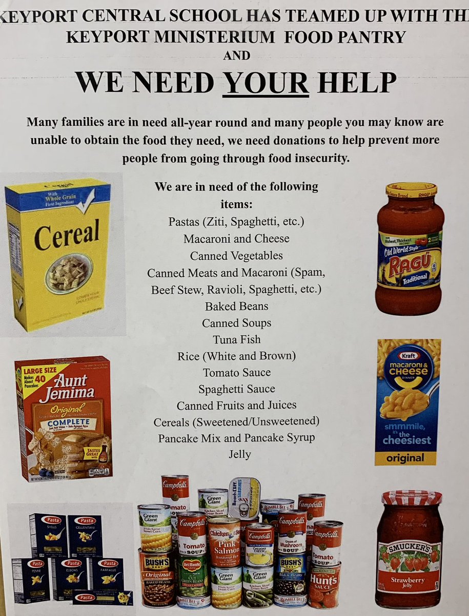 Just a reminder about our food drive for the Keyport  Food Pantry! Students can leave food items on the cart by Mrs. Goldsmith’s classroom. Thank you for your support! <a href="/KPSGreenTeam/">KPS Green Team</a> <a href="/KeyportCentral/">Kevin Flynn</a> <a href="/KeyportSchools/">Keyport Schools</a>