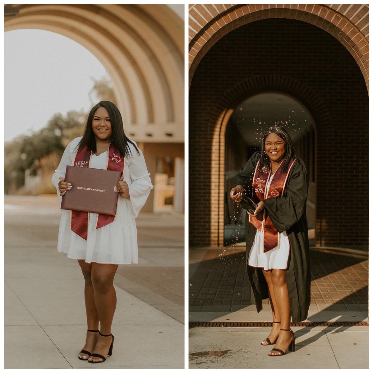 estars1979's tweet photo. Proud parents of this 2018 @WallerISD  &amp; 2021 @txst Grad. 
 
Exciting day for @mariahstewart00  and her parents.

#ExercisePhysiologists ♥️♥️
#workwelldone♥️
#earnednotgiven ♥️ https://t.co/tRJ1Bf0YHb