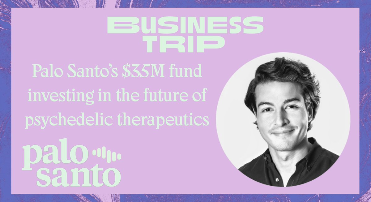 Business Trip (@businesstripfm) on Twitter photo 🎉Episode 16 of Business Trip!
In today’s <a href="/businesstripfm/">Business Trip</a> episode, we chat with <a href="/TimSchlidt/">Tim Schlidt</a>, a partner at <a href="/PaloSantoFund/">The Palo Santo Fund</a>.
-Investing in classic psychedelic compounds vs. 2nd gen compounds
-Hallmarks of a good first meeting with a prospective investment
businesstrip.fm/podcast/episod… 🎉Episode 16 of Business Trip!
In today’s <a href="/businesstripfm/">Business Trip</a> episode, we chat with <a href="/TimSchlidt/">Tim Schlidt</a>, a partner at <a href="/PaloSantoFund/">The Palo Santo Fund</a>.
-Investing in classic psychedelic compounds vs. 2nd gen compounds
-Hallmarks of a good first meeting with a prospective investment
businesstrip.fm/podcast/episod…