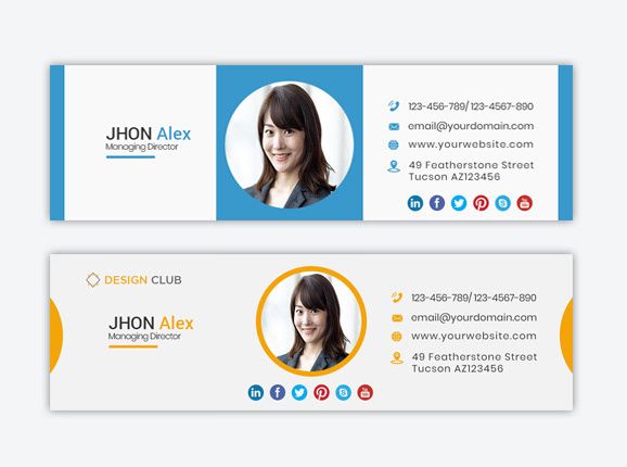 Hello There, Having a professional signature design on your Emails is much needed to show your professionalism. I will create the perfect modern clickable HTML signature design for you.