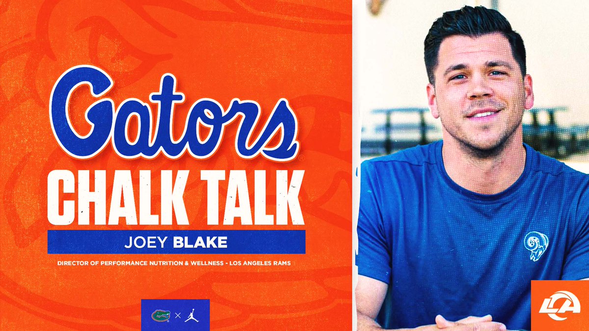GatorsFB's tweet photo. Join @Rams Director of Performance Nutrition &amp; Wellness, @JoeyBlakeRD, at 𝐂𝐇𝐀𝐋𝐊 𝐓𝐀𝐋𝐊! Secure your spot today!

🗓️ March 24-26

Register Today: https://t.co/lu307ebzMr

#GoGators | #UFuture https://t.co/9k2sB8qejg