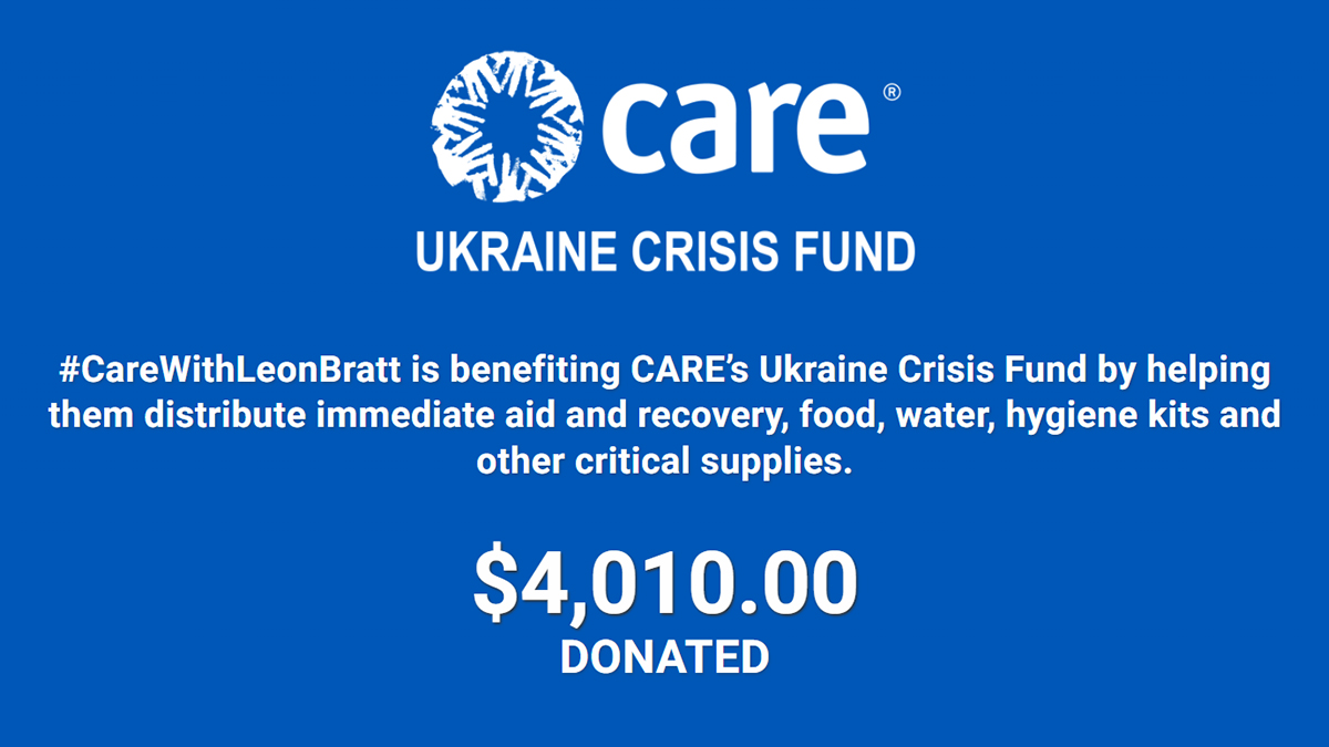LeonBratt's tweet photo. Thank you so much to everyone who got involved with the 'CARE Ukraine Crisis Fund' charity event on Friday night. We managed to raise a huge total of $4010! 🎉 You guys are amazing!! 🎉

#CareWithLeonBratt #BrattPack

https://t.co/7qB8HYvkVk https://t.co/1WlOAFWAPh