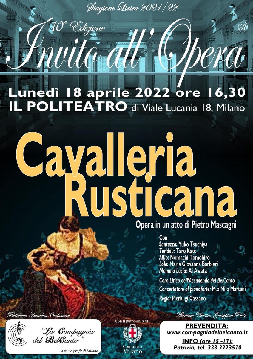 TaroKatoTenor's tweet photo. Non vedo l’ora di cantarlo!!!🥰
#CavalleriaRusticana
#Turiddu
#Milano
#IlPoliteatro https://t.co/h07w1bXkNL