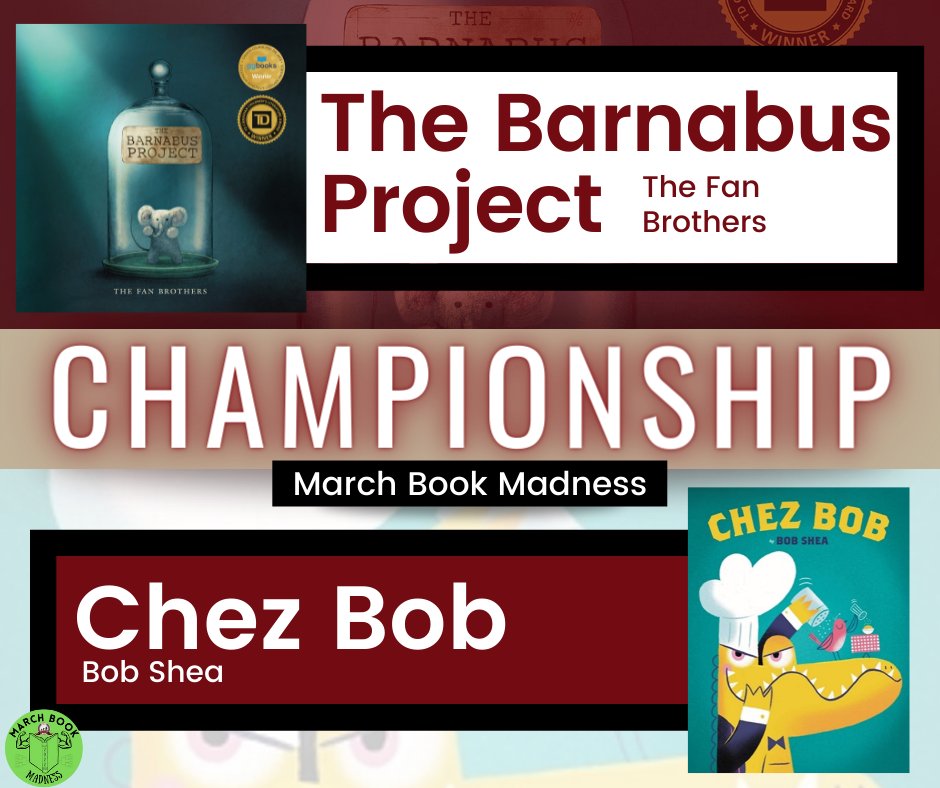 D303Pride's tweet photo. 📚 It's Championship Week for March Book Madness! Competing for the title of the 2022 D303 Book of the Year are Chez Bob and The Barnabus Project. Be sure to read the two books and vote for who you think should be crowned the winner! #InnovativeLearning https://t.co/3Rl6EgDD25