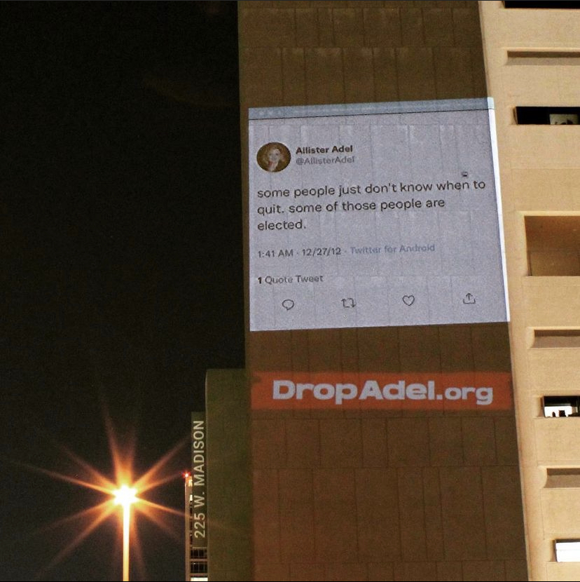 blmphxmetro's tweet photo. It’s you. You don’t know when to quit, Alliser Adel! BLM family, support the campaign to get Adel dropped at https://t.co/UDfTq5mQNx!  #DropAdel #MCAOShitShow https://t.co/QwEUHdlely