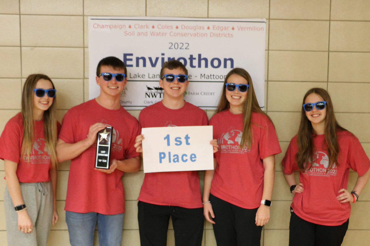 illinoisenviro's tweet photo. Congratulations to LUC 7 Winner, Chrisman High!
Pictured: Kailey Phipps, Linkon Snedeker, John Phipps, Kendall Tevebaugh, and Ali Prisecaru 

Congratulations to FFA winners, Heritage High School! 
Pictured:Adian Ashbrook, Drew Williams, Konner Pearman, Brianne Struck, Gwen Happ. https://t.co/ljgeA9IzQT