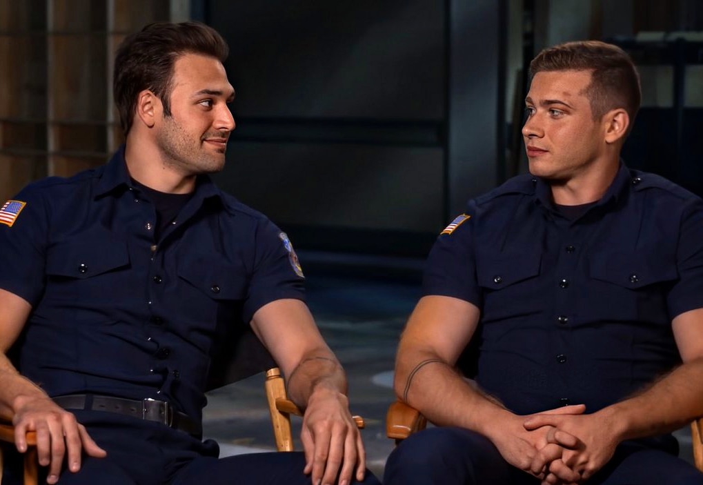 RUbuddie's tweet photo. Platonic heterosexual husbands #gayfirefightershow https://t.co/6IfBnC9J92