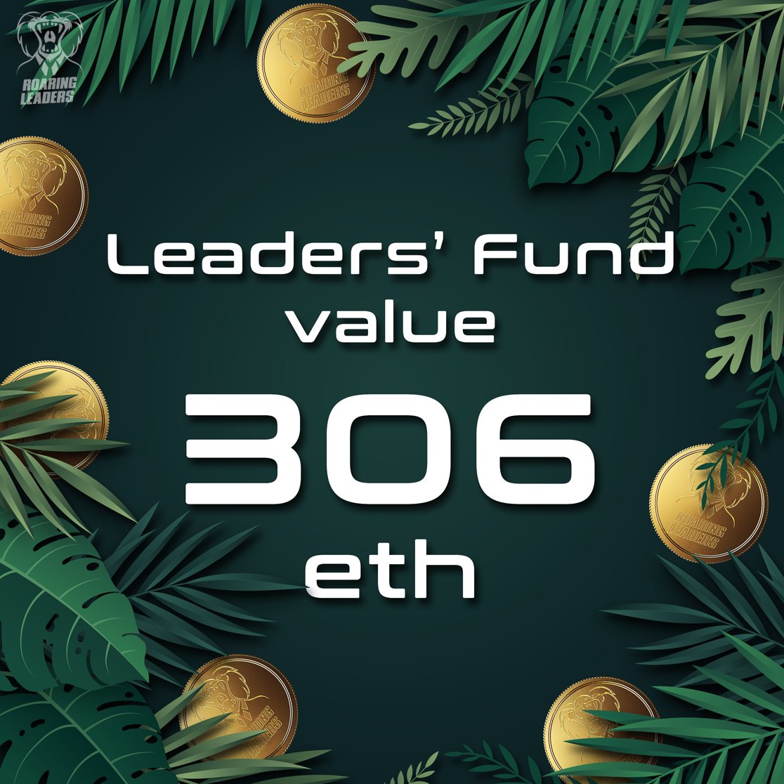 📈 306 ETH 📈

Our Leaders' Fund has been growing at an incredible speed in the past week, hitting a total value of $900,000! 

We have something big lined up for tomorrow that could see the fund hit all new highs, stay tuned 👀

👉 discord.gg/roaring

#LeadersDen