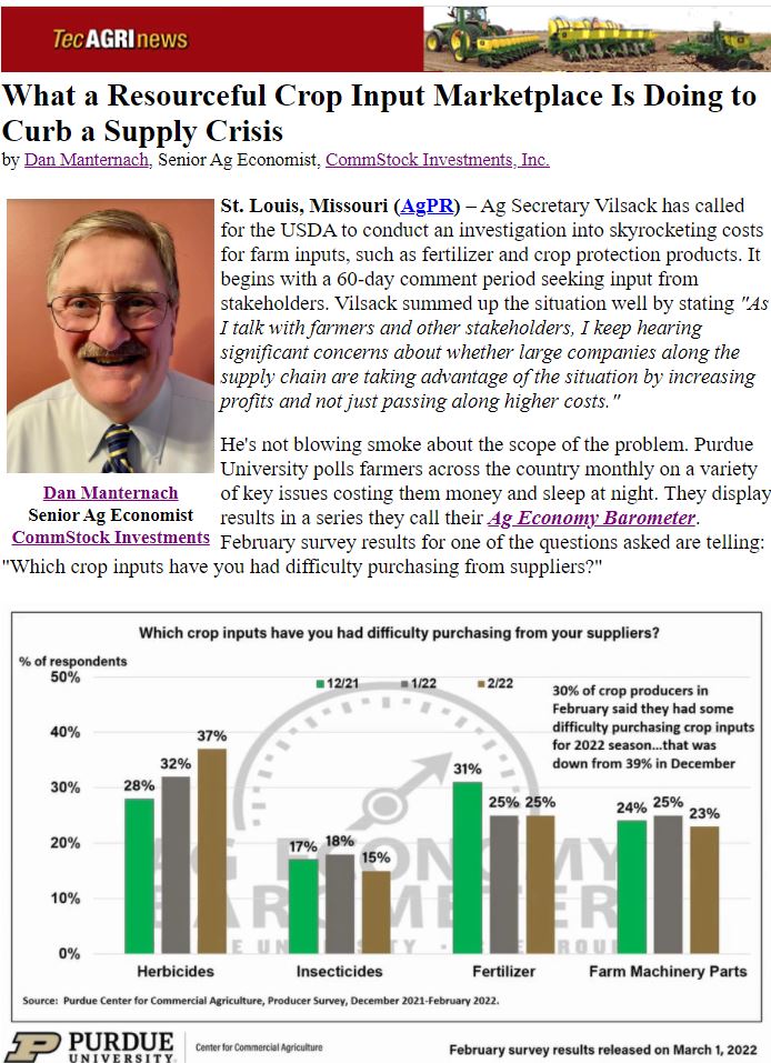 TecAGRInews's tweet photo. What a Resourceful Crop Input Marketplace https://t.co/AAidtgAUol (@FarmTrade) Is Doing to Curb a Supply Crisis. https://t.co/RfbVDabPZR #cropprotection #inventory #shortages #cropinputcrisis #cropinputshortages
article by @Dan_PFP sent via https://t.co/Ke1dxYPhJT | @agnewscenter https://t.co/yucAjizYfL