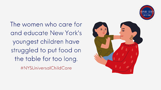 CCConnectionsny's tweet photo. For too long, underinvestment has meant the child care system is subsidized by the poverty wages of child care providers. Investment in #NYSUniversalChildCare means investment in a thriving wage for child care providers, @GovKathyHochul, @AndreaSCousins, and @CarlHeastie! https://t.co/AMzBrnVscZ