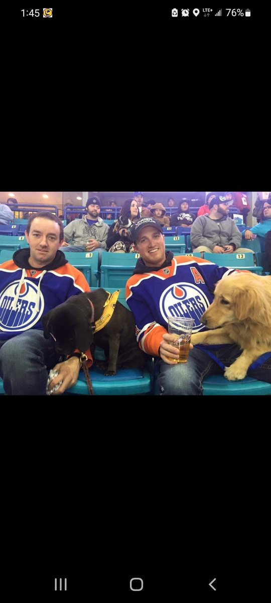 T_2THEBONE's tweet photo. @BladesHockey Sunny the Golden retriever will be at the game.  She loved it the last time.  Sunny is 8 years old and lives to howl when the blades score https://t.co/3Rew5f3HfT