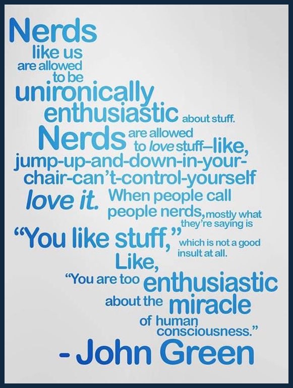 Jedi_Jill's tweet photo. Unapologetic Nerd at your service. 😊😊😊 #Nerds #ILoveStuff #clearly https://t.co/aT5jvX7UwW