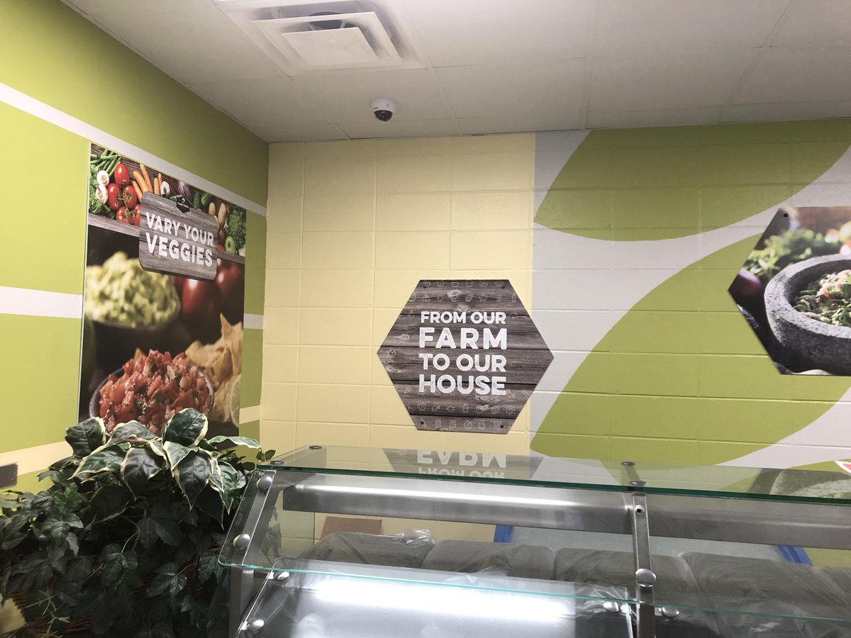 EduSourceCorp's tweet photo. Our #green inspired installs will make you #greenwithenvy Up next is @McAllenISD   @PleasantonISD @ManorISDFood @SWISDsatx @manorisd Let us help your school standout #childnutrition #getinspired #schoolunch #greatdesigns #customized #standout https://t.co/Yvzdopl16G