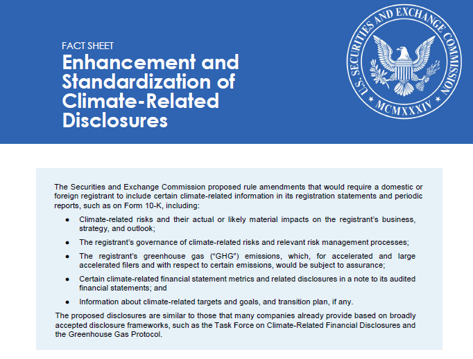 thegreenermind's tweet photo. SEC has proposed sweeping new rules recently that will require all publicly traded US companies to disclose their greenhouse gas emissions as well as their exposure to climate change risks. 
#climaterisk #scope3emissions https://t.co/xEriu6zqaq
