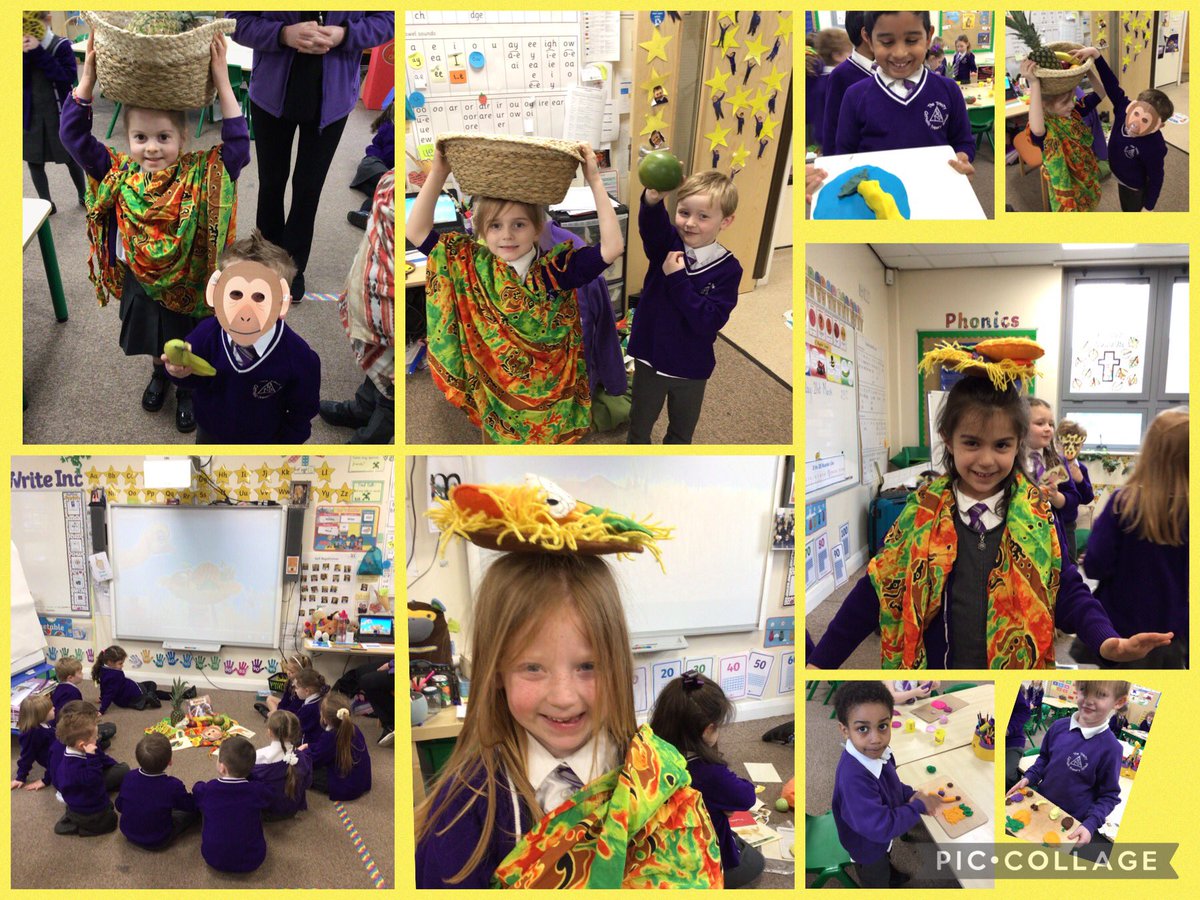 TheTrinityL5's tweet photo. Year 1 being creative, to help to deepen their understanding of the story Handa’s Surprise. 🍊🦓🥭🐒🍌🐆 #trinityenglish https://t.co/Sdmlv49zb8