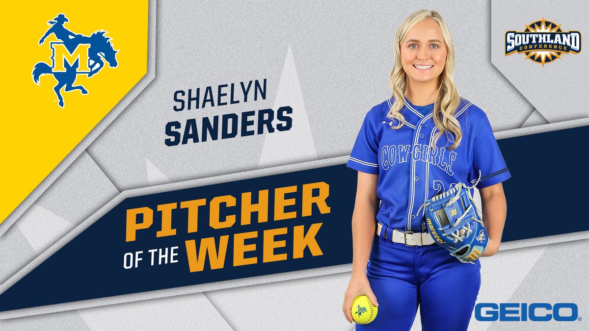Shaelyn Sanders is your #SouthlandStrong Pitcher of the Week! 📢📢📢

Sanders remains undefeated at 4-0 on the year after a big week in relief for the Cowgirls against Southern and Baylor!

2⃣ W, 9⃣.2⃣ IP, 5⃣ H, 0⃣ R, 1⃣ BB, 4⃣ K
0⃣.0⃣ ERA, .1⃣4⃣7⃣ OPP. BA

#GeauxPokes