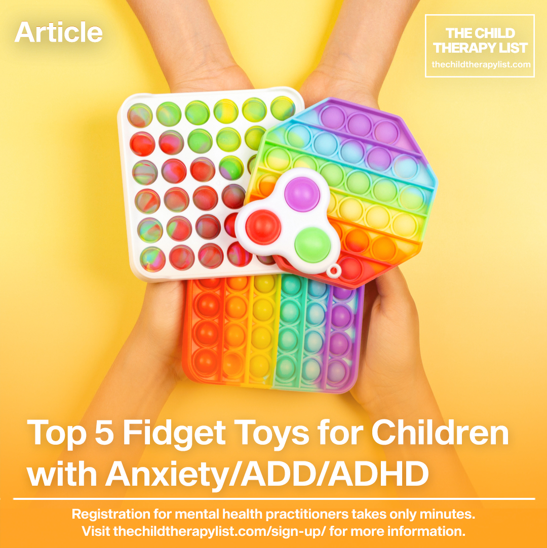 Fidget toys - these calming, colourful anxiety busters are quickly the go-to, must have for children of all ages.  Here’s our top 5 fidget toys and be sure to visit our Wellness Shop for these and other fun things for a calm life.

thechildtherapylist.com/top-5-fidget-t…

#adhd #anxiety