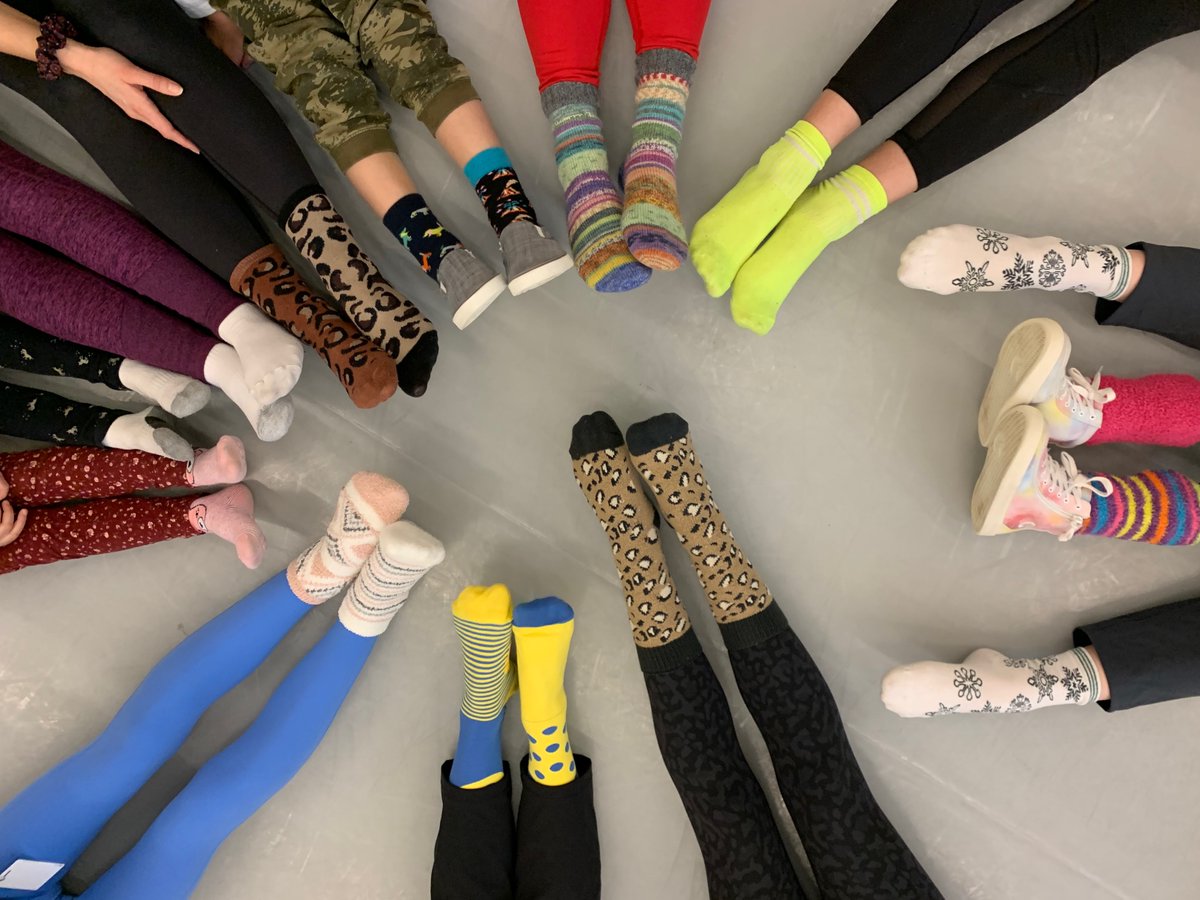 NBS_ENB's tweet photo. Today is #WorldDownSyndromeDay! Dancers in our Adaptive Dance Program wore their favourite funky socks to class this week to recognize the global awareness day & celebrate its themes of inclusion, individuality and accessibility #RockYourSocks #DownSyndromeAwareness #SharingDance https://t.co/GGiRvr7Ses