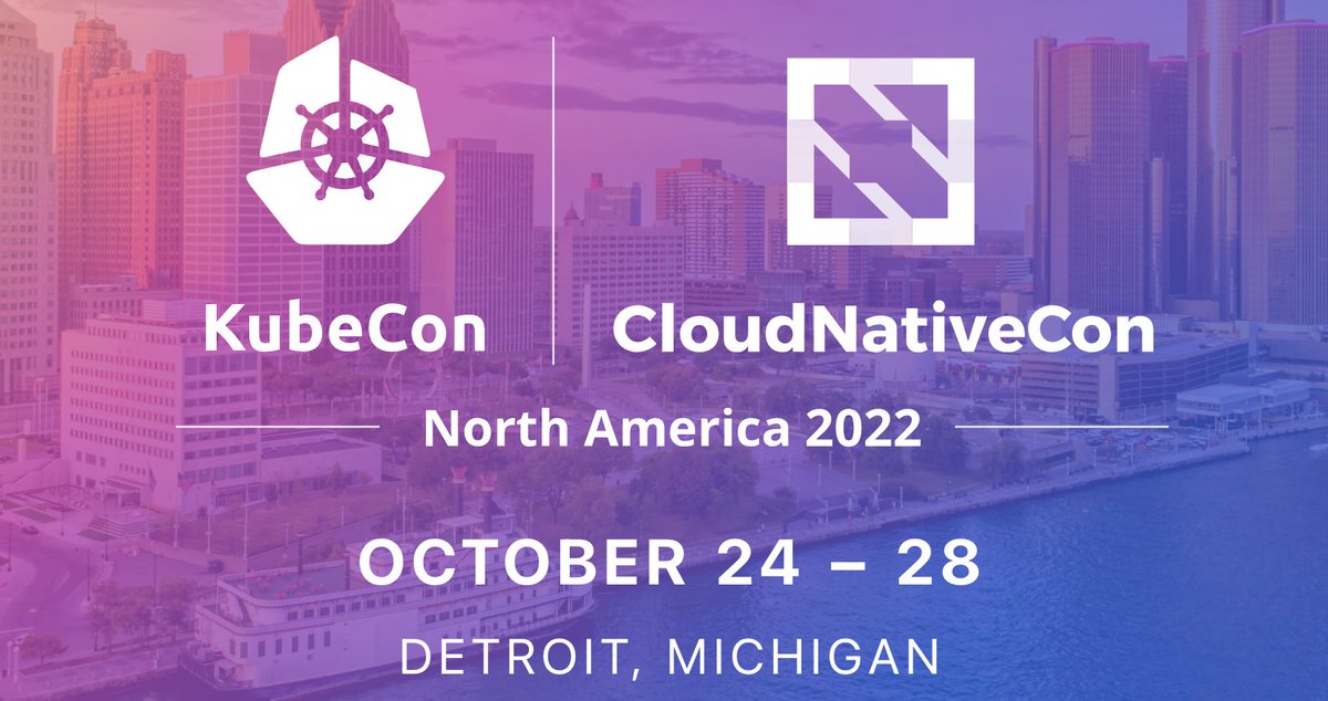 CloudNativeFdn's tweet photo. The #KubeCon + #CloudNativeCon NA 2022 CFP is now OPEN! 🙌 

We're so excited for another hybrid event – you can apply to speak in-person in Detroit or virtually 🎤   

Submit a talk by May 27 for the Oct 24-28 event!

https://t.co/GM7OKZH9KY https://t.co/KN31rZaWD3