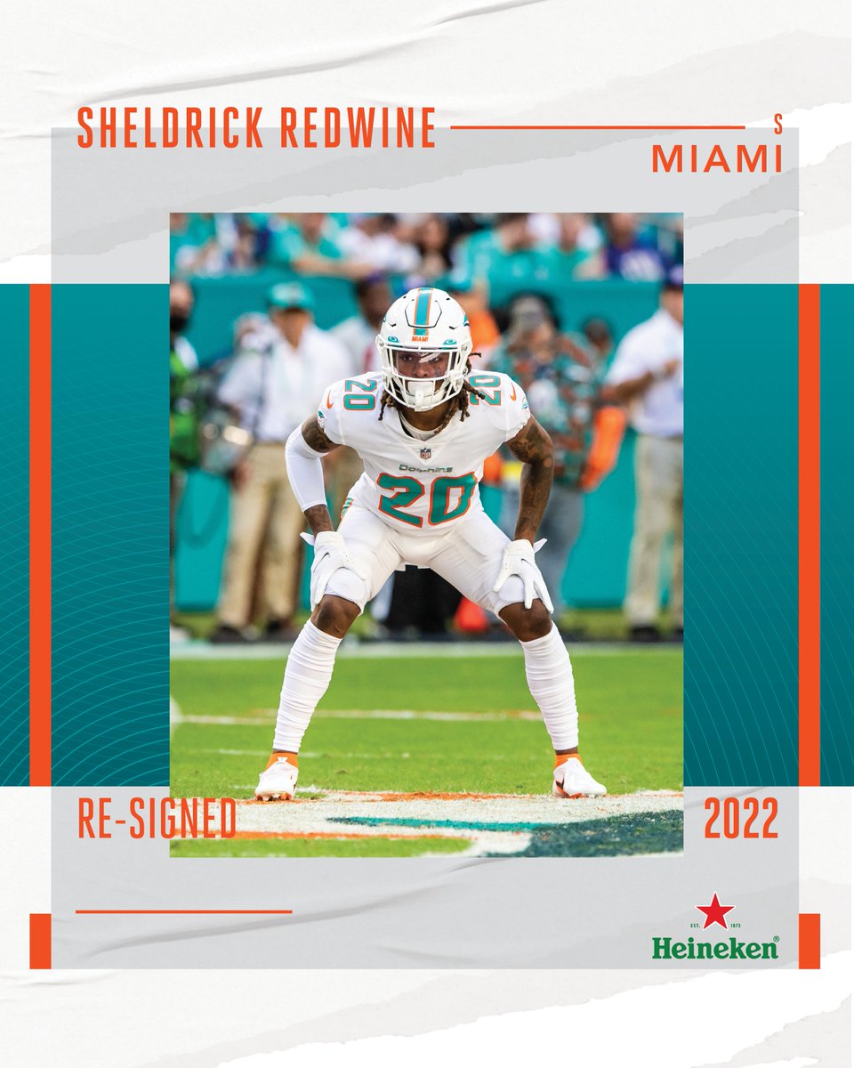 MiamiDolphins's tweet image. We've re-signed S Sheldrick Redwine. 📝 #FinsUp