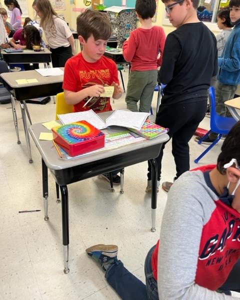 unitycharter's tweet image. .@unitycharter gr3 Tiger Swallowtail Butterflies worked to engage in formal peer critiques.They read each other’s persuasive writing and gave feedback and compliments to their peers during today's publishing party! #unitywolves @TCRWP @CharacterDotOrg @NJPCSA @NewJerseyDOE