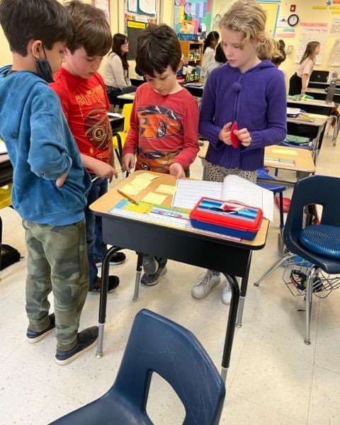 unitycharter's tweet image. .@unitycharter gr3 Tiger Swallowtail Butterflies worked to engage in formal peer critiques.They read each other’s persuasive writing and gave feedback and compliments to their peers during today's publishing party! #unitywolves @TCRWP @CharacterDotOrg @NJPCSA @NewJerseyDOE