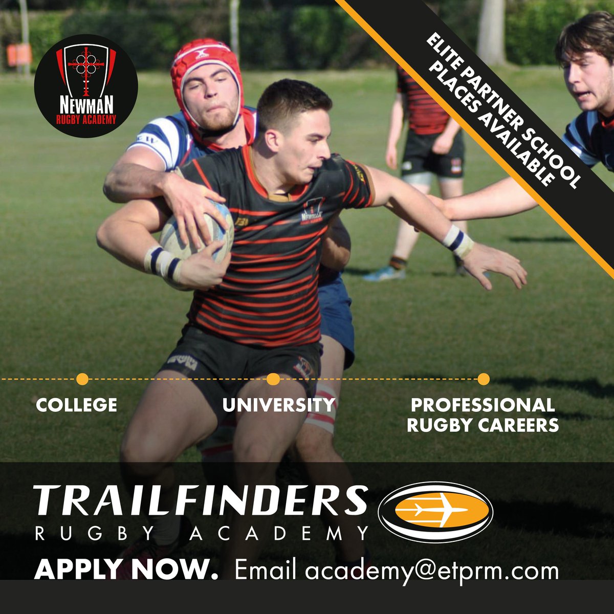 Creating the perfect rugby pathway 🏉

Our relationship with partner school <a href="/newmantfrugby/">newmantrailfinders</a> allows us the ability to guide rugby players through education, to becoming professional sports men and women.

Find out more at our marquee beside Pitch 1 at @RPNS7 tomorrow 😁
