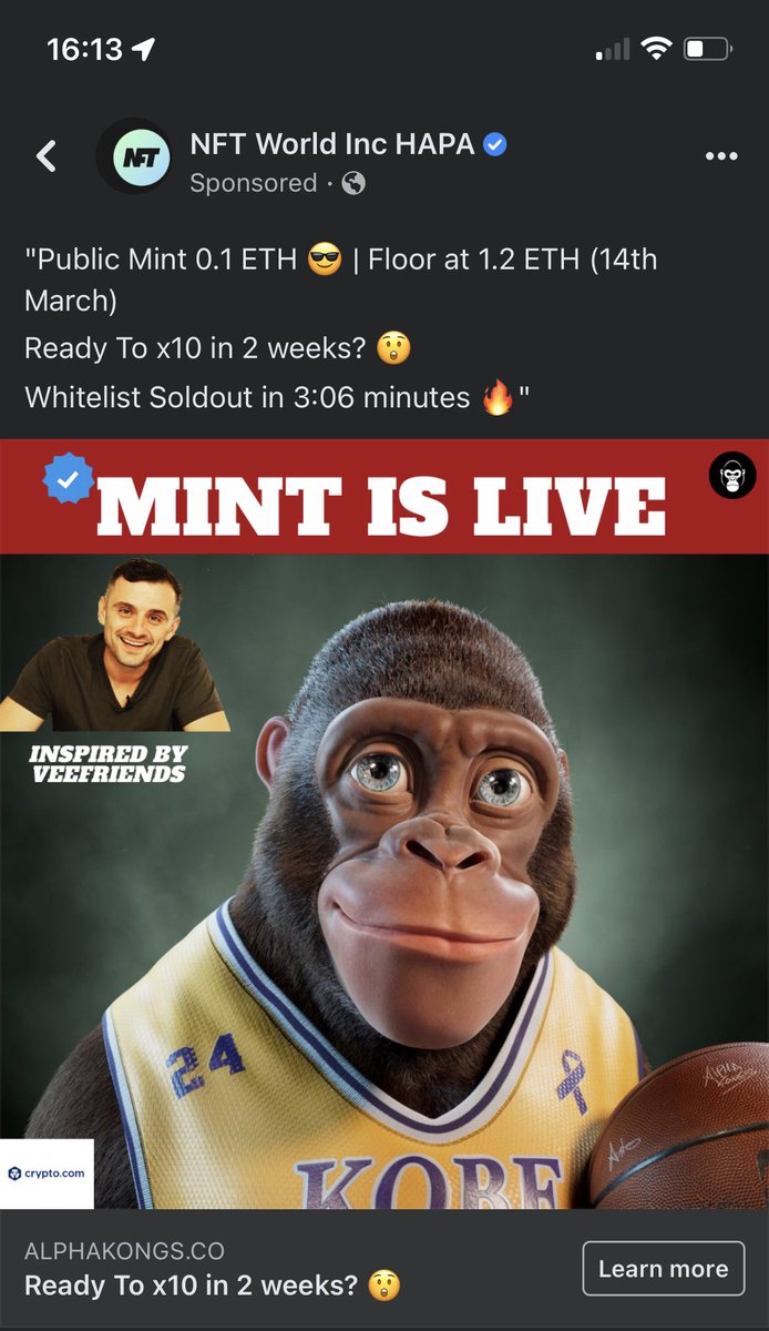 wlamy's tweet photo. @garyvee do you really endorse this? Looks fishy AF 🧐 https://t.co/MQT0fUmx3h