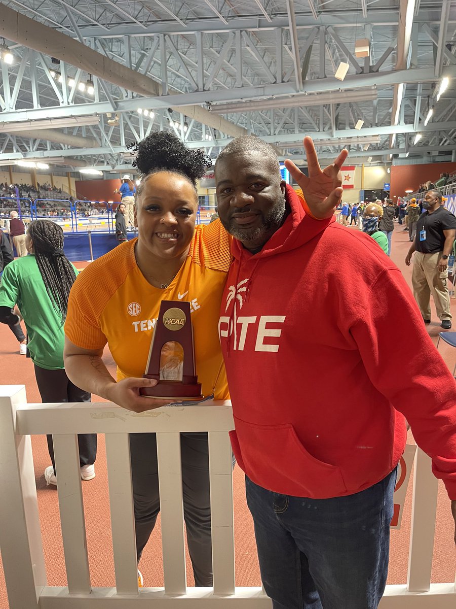 coachblakemore's tweet photo. With the #SHOTPUTQUEEN LaTavia Maines 3rd place NCAA INDOOR TRACK &amp; FIELD CHAMPIONSHIPS.. @xoxo_tyree https://t.co/PNiz8g2i3u