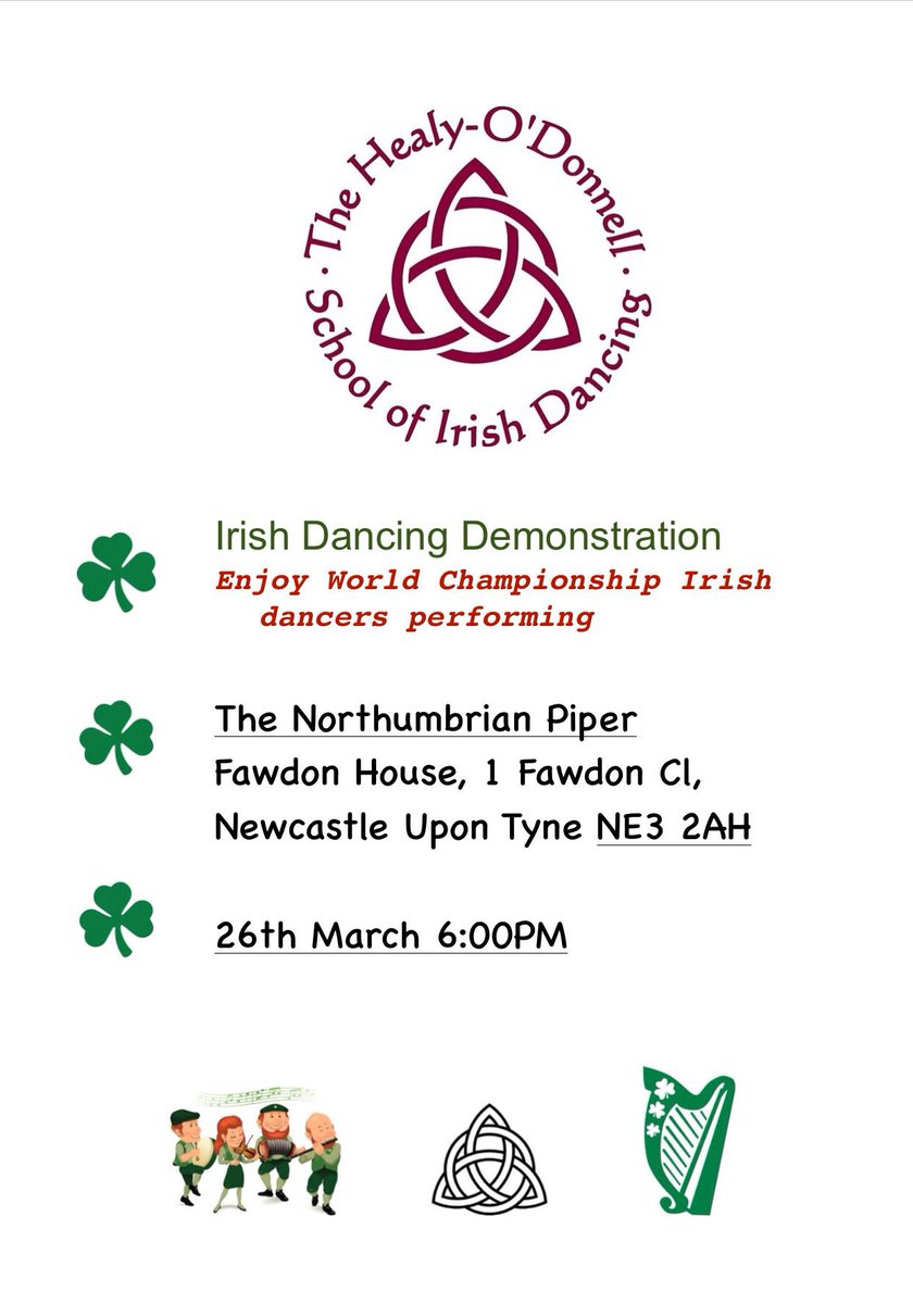 HealyoD's tweet photo. Our final St Patrick’s dance display before we head off to Belfast for The World Championship… we’d love to see you there! @Tyneside_Irish @TynesideIrishCS @odonnellroisin @ https://t.co/eOjKYY5aPk