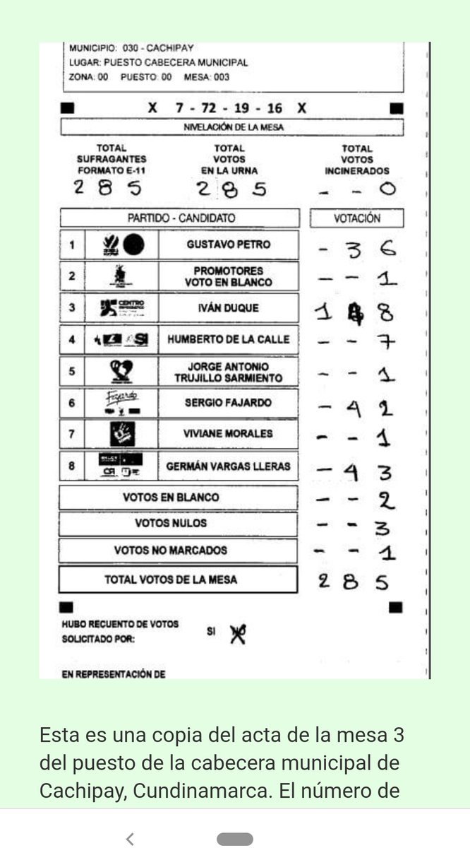 alvarojavierQH's tweet photo. @AlvaroUribeVel Oye tocayo, vos te acuerdas de esto ? Porque no solicitaste reconteo de votos en las pasadas elecciones? Ahora que no te favorecen los tachones entonces si andas inconforme. Cínico! https://t.co/KHt9QcVOFR