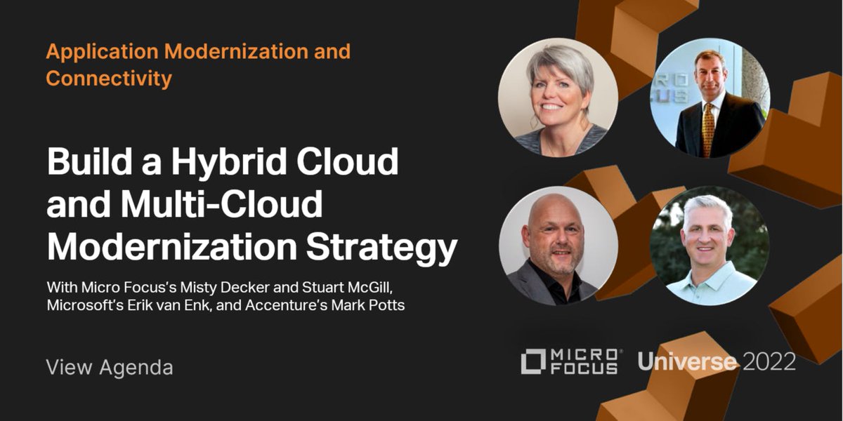 #MicroFocusUniverser starts tomorrow!
Join <a href="/MistyMVD/">Darth Misty the Mainframe Sith</a> &amp; panelists discussing how your multi-cloud strategy designed for mainframe applications can deliver greater value, accelerate time to market and improve application resiliency: #MyCompany bit.ly/37IanVH