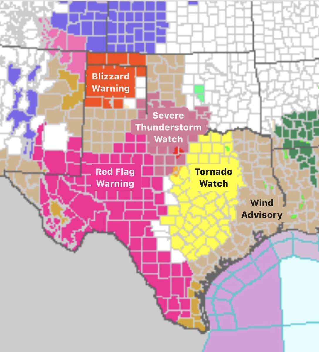 You name it, it’s probably happening in Texas today…blizzard, severe thunderstorms, tornadoes, a fire risk, and strong winds. Very dynamic early Spring storm system. #TXwx <a href="/spann/">James Spann</a>