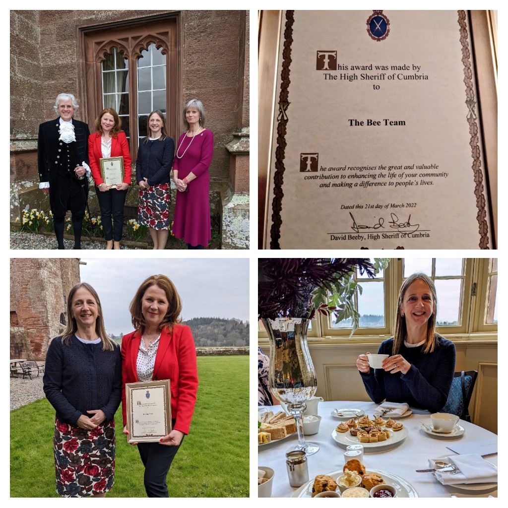 beekeepingkids's tweet photo. We were humbled to be among so many inspirational charities & groups awarded at the High Sheriff awards in the beautiful #RoseCastle today. Huge thanks to David @hscumbria & the wonderful Soo for your support & hard work during your special year! #BeekeepersHour @gazettenewsdesk https://t.co/6RA0RZ4m5Q