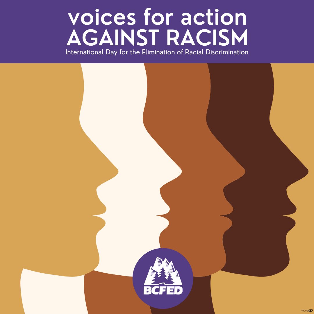 bcfed's tweet photo. On #IDERD2022, let’s recommit to recognizing and lifting up the work of ending racism at every level: individual relationships, the workplace, systemic structures of oppression, all the way to international and global issues. #bclab #canlab Our statement: https://t.co/EArefWJEoc https://t.co/FheZCkZYIe