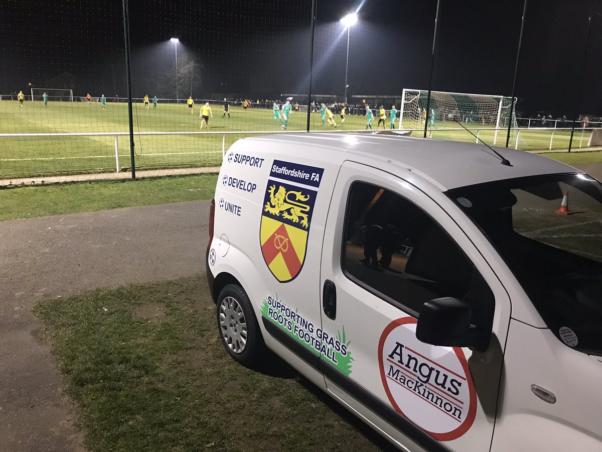 StaffordshireFA's tweet photo. The first County Cup Final of the season… and the first formal outing for the new Staffordshire FA van!

Courtesy of our friends at @AngusMacKinnonl, who kindly donated the vehicle to support grassroots football across Staffordshire.

#StaffordshireFootball #SupportDevelopUnite https://t.co/qkCc3ciTGB
