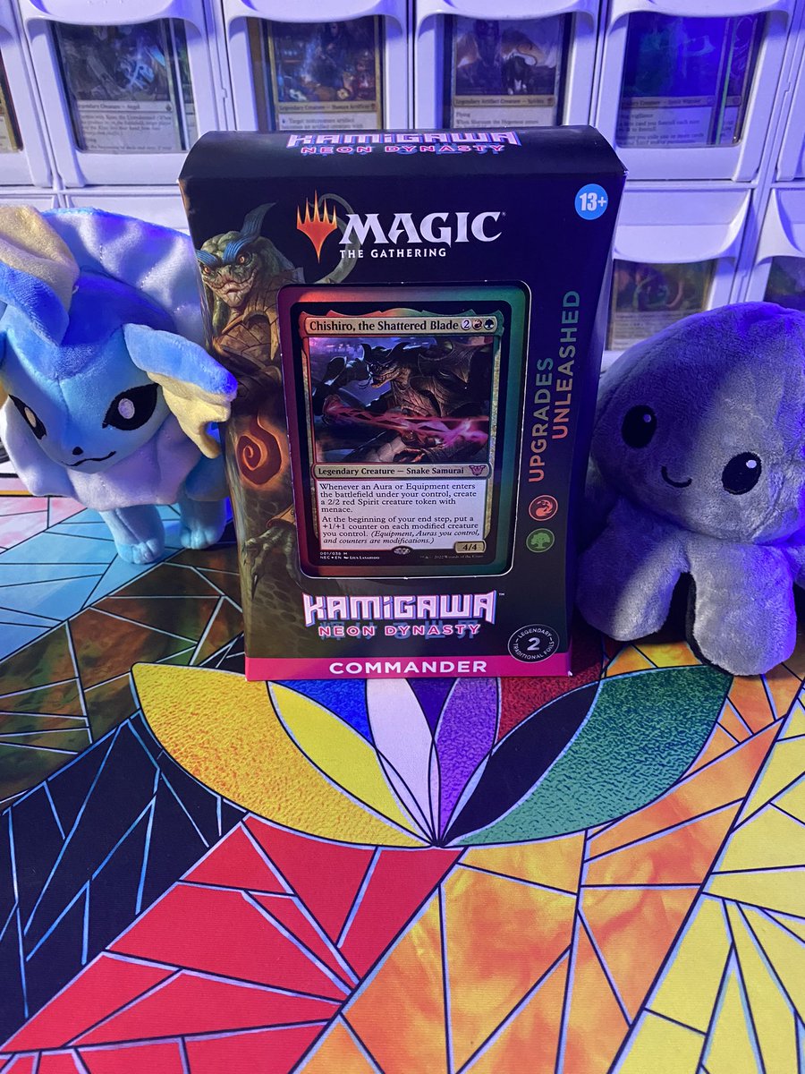 kurohitsuki's tweet photo. Hey hey! Thank you all for being a part of this growing community!

As a way to give back to the Magic side, I’m doing a give away of an #edh #precon!

To win:
1. Follow
2. Retweet
3. Tell me your fav #commander!

Winner will be announced on Twitch stream on April 2nd!
#mtgneon https://t.co/72VNLoE5Bv