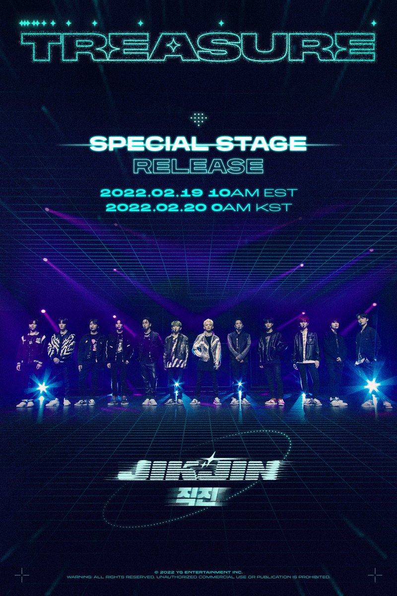 📷 | 220219

#TREASURE  ‘직진 (JIKJIN)’ SPECIAL STAGE TEASER POSTER

‘직진 (JIKJIN)’ SPECIAL STAGE
✅2022.02.19 10AM (EST) / 2022.02.20 0AM (KST)

#트레저  #1stMINIALBUM #THESECONDSTEP_CHAPTERONE  #직진  #JIKJIN  #SPECIAL_STAGE #TEASER_POSTER #20220219_10amEST #20220220_0amKST
